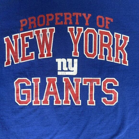 New York Giants Reebok T-Shirt Mens Medium Blue VTG Crew Neck Short Sleeve Adult - Picture 3 of 6